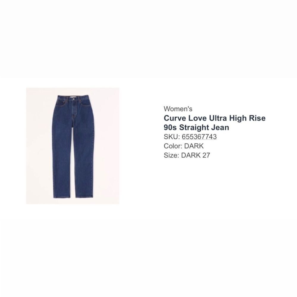 Abercrombie & Fitch High Rise Jeans - Dark Blue